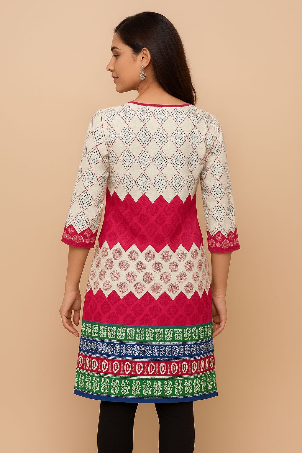 Trendy Cotton Kurti with Ethnic Prints
