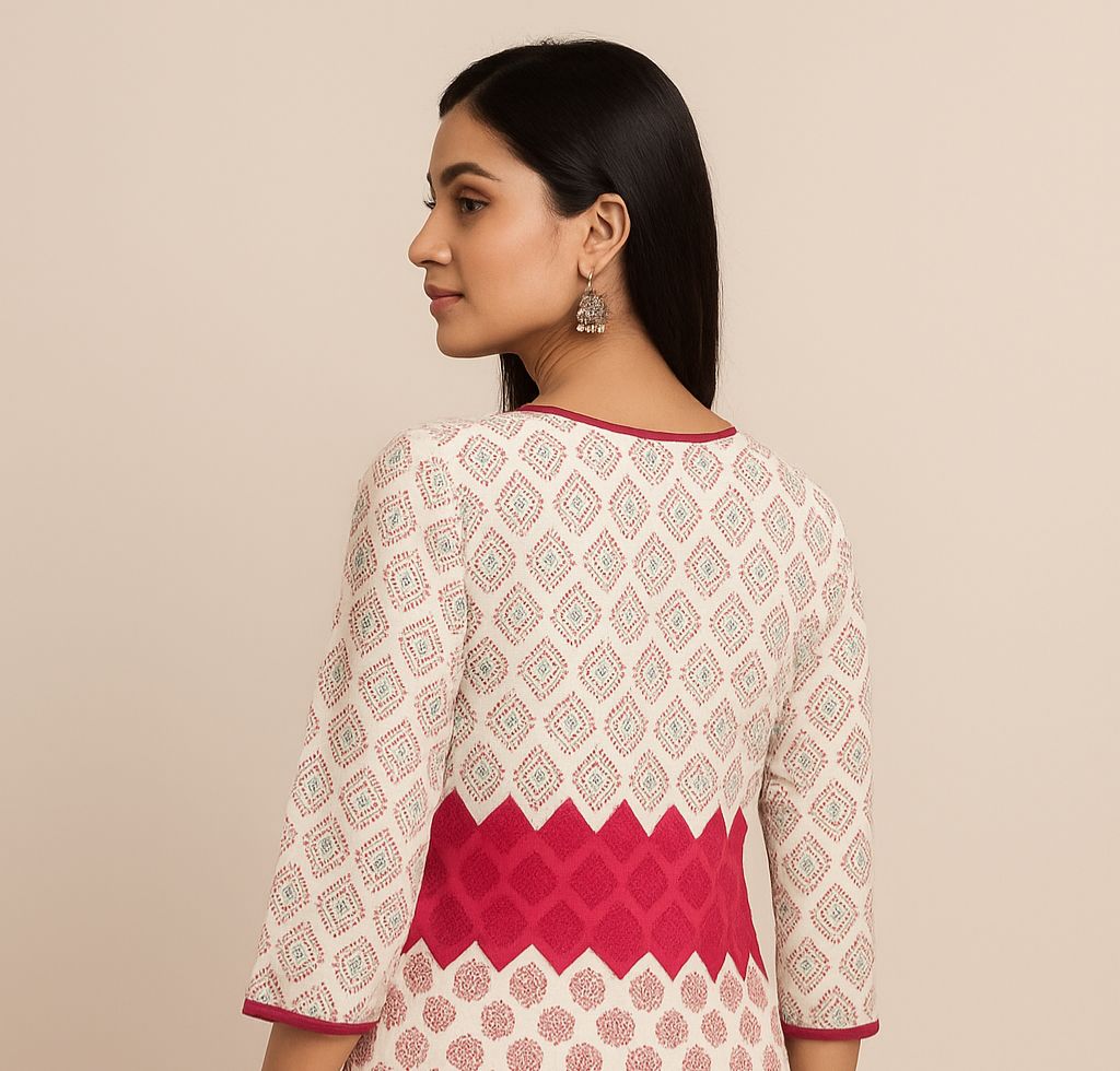 Trendy Cotton Kurti with Ethnic Prints
