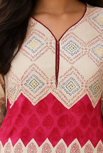 Trendy Cotton Kurti with Ethnic Prints